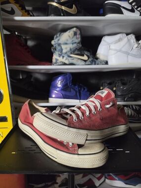 🔥 Converse Chuck Taylor Low Top Sneakers - Red Canvas Size 13